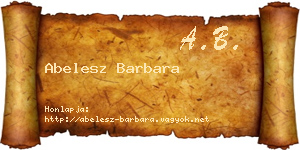 Abelesz Barbara névjegykártya